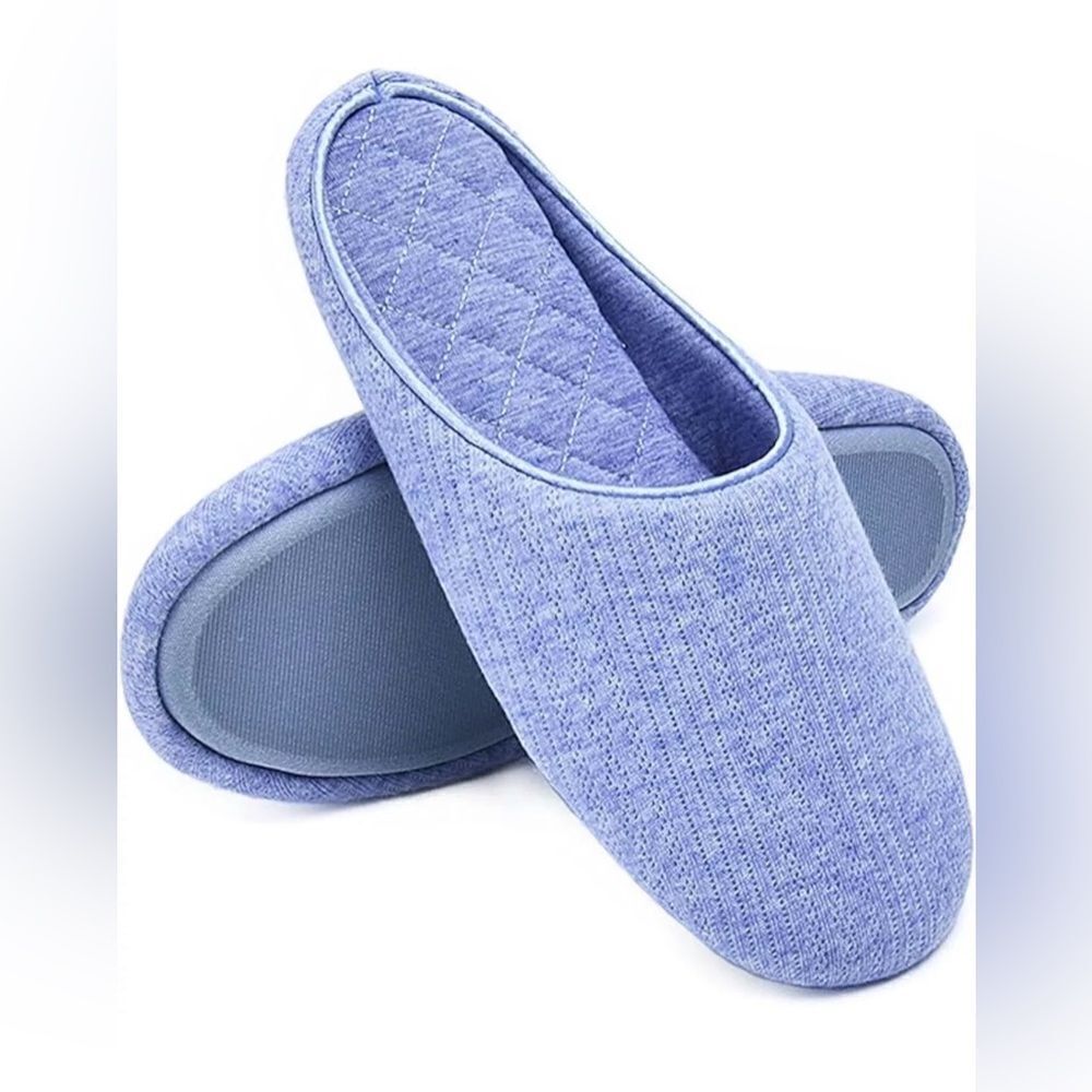 Charter Club Pointelle Closed-Toe Slippers blue